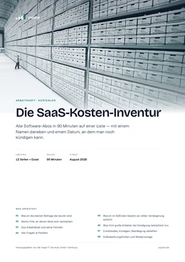 Titelseite: SaaS-Kosten-Inventur